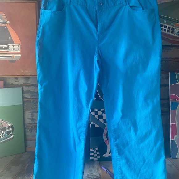 Electric Blue Express Brand Stretch Capri Pants, size 13/14, from early 2000’s - Picture 2 of 4